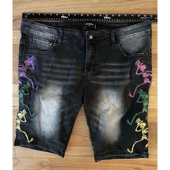 Men’s 38 G Squared Dancing Skeletons Shorts - Picture 7 of 11